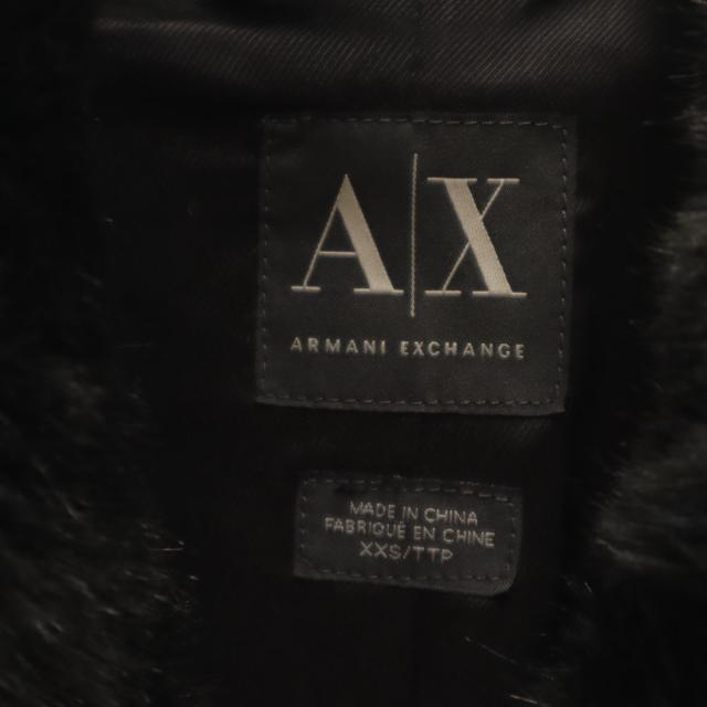 アルマーニエクスチェンジ ウールブレンド コート XXS ブラック ARMANI EXCHANGE レディース