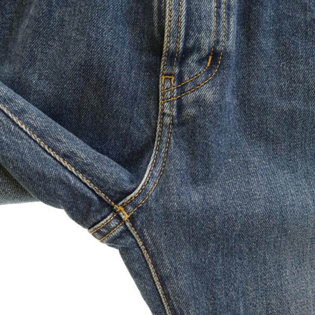 サンローラン イタリア製 テーパードデニムパンツ W24 ウォッシュブルー SAINT LAURENT ジーンズ ボタンフライ レディース_5