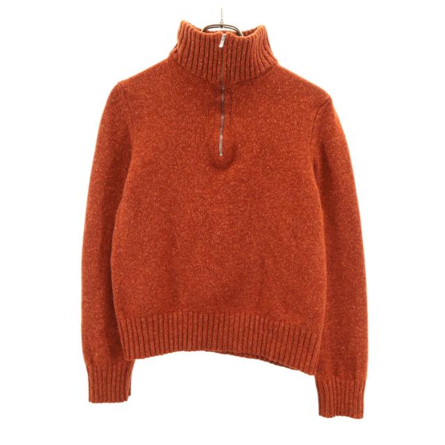 シーピーカンパニー イタリア製 長袖 ハーフジップ セーター 2 オレンジ C.P.Company ニット メンズ