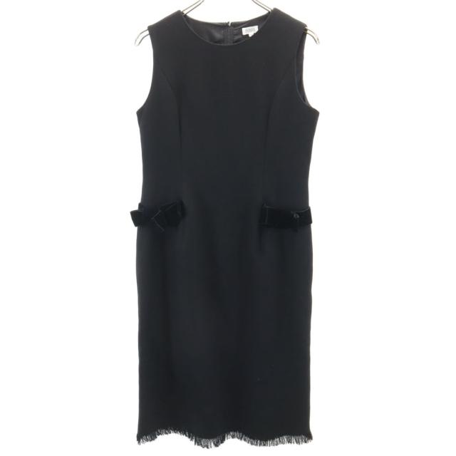 FOXEY フォクシー ノースリーブ ギャザー ワンピース 38 ブラック FOXEY フォクシー ノースリーブ ギャザー ワンピース 38 ブラック