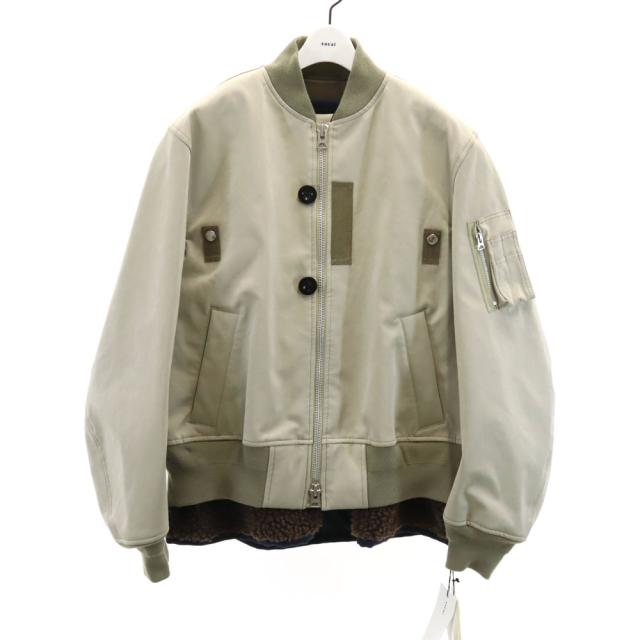 未使用 サカイ 2023年 23-03209M フェイクスエード ブルゾン 1 ベージュ Sacai Faux Suede Mix Blouson メンズの通販は