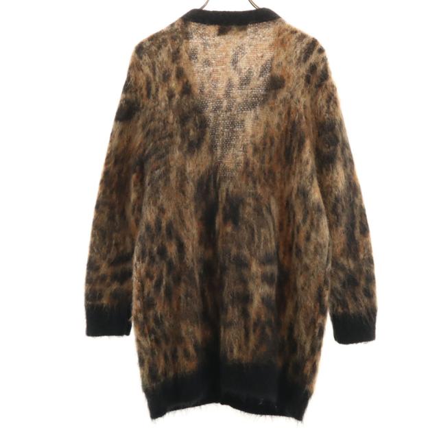 セリーヌ イタリア製 モヘアブレンド ヒョウ柄 長袖 カーディガン S ブラウン CELINE メンズ_1