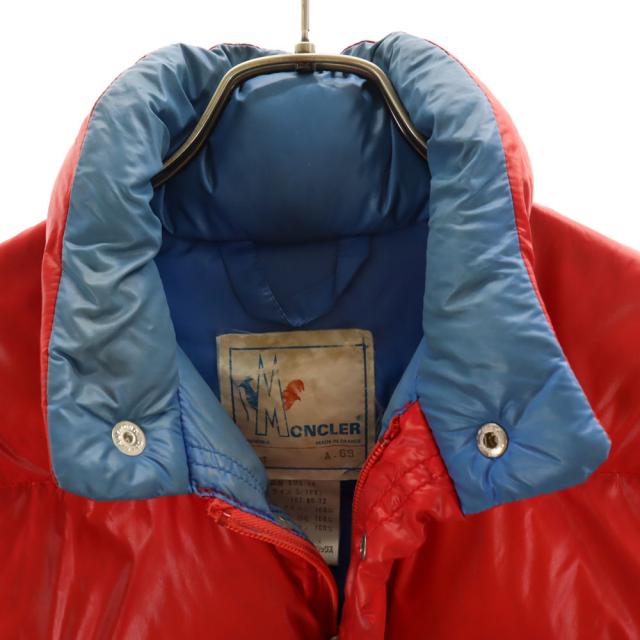 モンクレール 80s 90s フランス製 オールド アシックス ダウンジャケット S レッド MONCLER メンズ