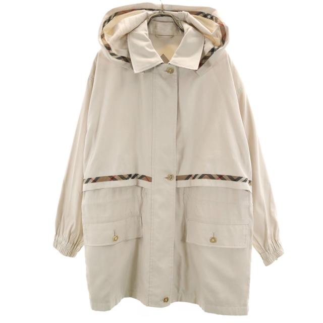 バーバリーズ 90s 三陽商会 日本製 オールド フーデッド コート M ベージュ Burberrys レディース