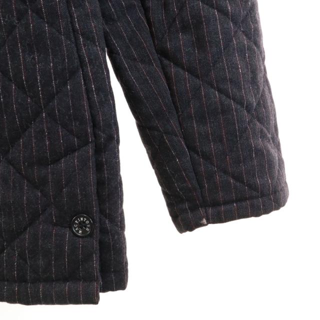 Mackintosh マッキントッシュ 英国製 ウールブレンド ストライプ柄 キルティングジャケット M ブラック ×Paul Smith メンズ_2