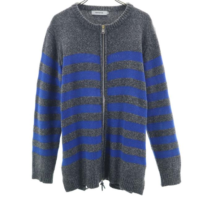 nonnative ノンネイティブ ボーダー柄 ニットジャケット グレー メンズ