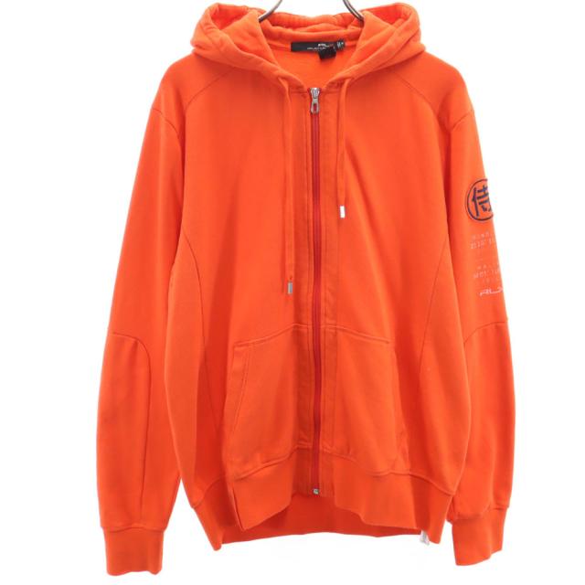 RLXフード付きジップパーカーオレンジM RLX RALPH LAUREN アールエルエックス ラルフローレン 長袖