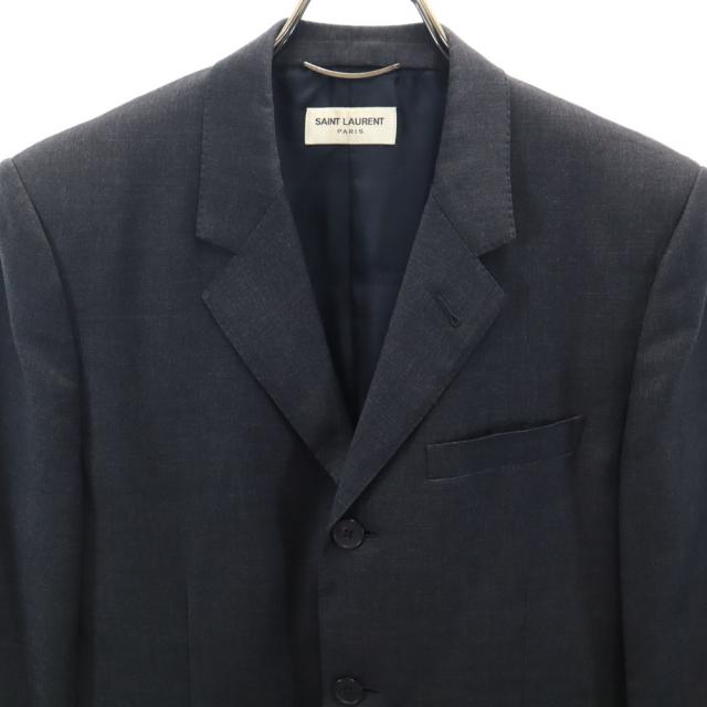 SAINT LAURENT サンローラン 2012年 イタリア製 サマーウール テーラードジャケット 46 グレー メンズ_4
