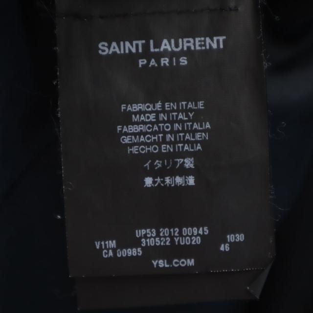 SAINT LAURENT サンローラン 2012年 イタリア製 サマーウール テーラードジャケット 46 グレー メンズ_7