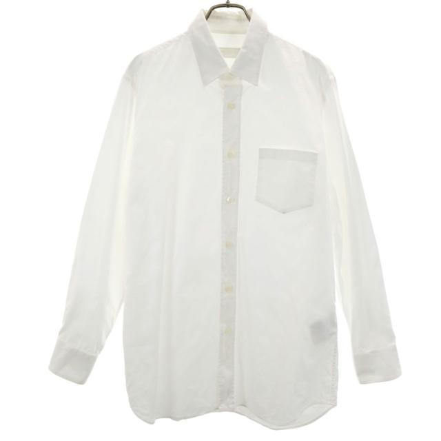 PRADA プラダ 2020年モデル イタリア製 長袖 ボタンダウンシャツ 42 ホワイト メンズ