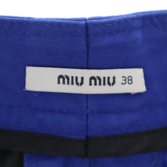 MIUMIU ミュウミュウ アンクルパンツ 38 ブルー レディース_7