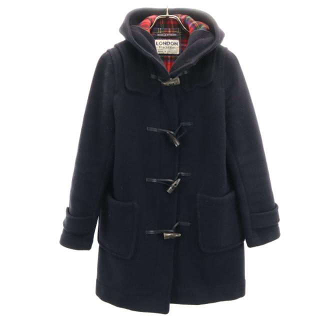 LONDON TRADITION ロンドントラディション ウールブレンド ダッフルコート 34 ネイビー レディース