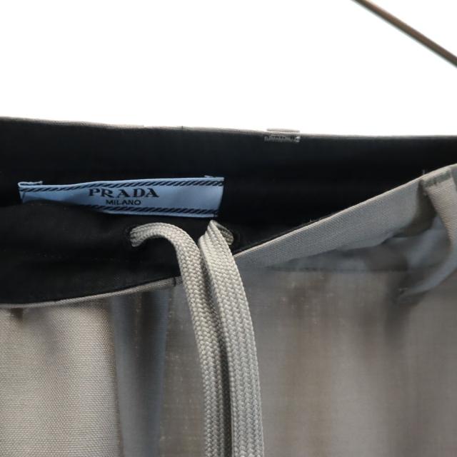 PRADA プラダ イタリア製 モヘアブレンド ウールパンツ 38S グレー スラックス レディース_3
