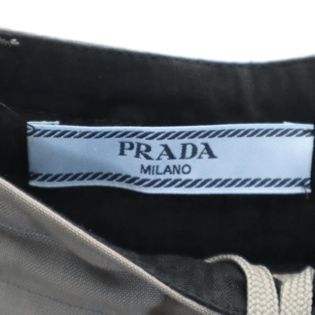 PRADA プラダ イタリア製 モヘアブレンド ウールパンツ 38S グレー スラックス レディース_6