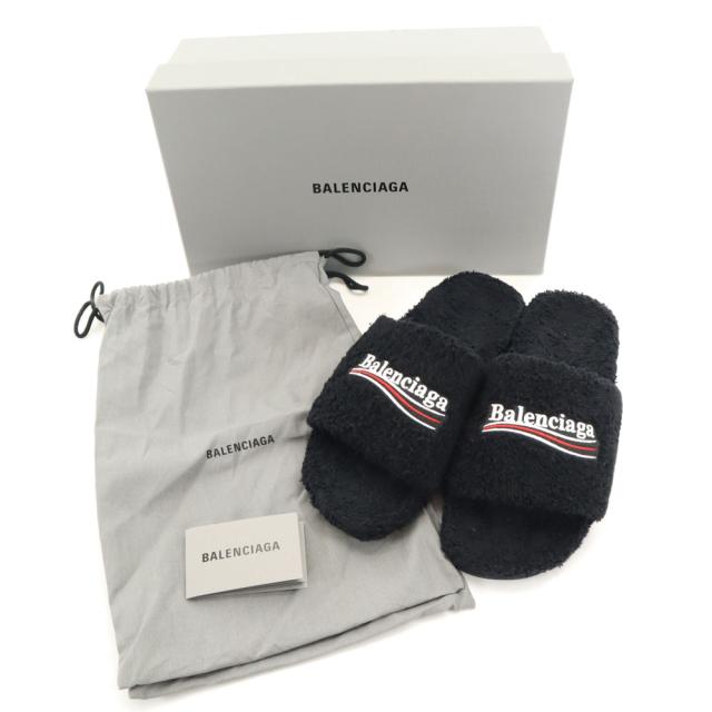 BALENCIAGA バレンシアガ イタリア製 ファーリースライド