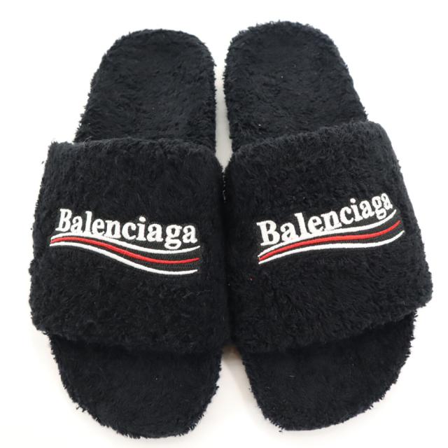 BALENCIAGA バレンシアガ イタリア製 ファーリースライド