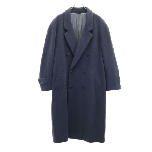 Givenchy ジバンシー 90s オールド ヘリンボーン柄 ウールコート L グレー メンズ