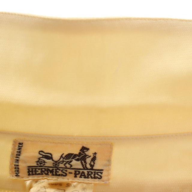 HERMES エルメス フランス製 シルクブレンド オールド 長袖 シャツ 38
