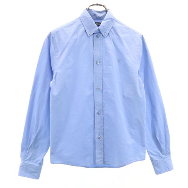 BALENCIAGA バレンシアガ イタリア製 長袖 ボタンダウンシャツ 37 ブルー メンズの通販は