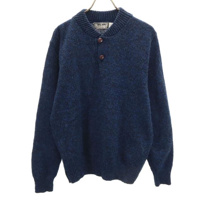 ROTHCO ロスコ 90s USA製 オールド 長袖 ヘンリーネック セーター M ネイビー ニット メンズの通販は 5,330円