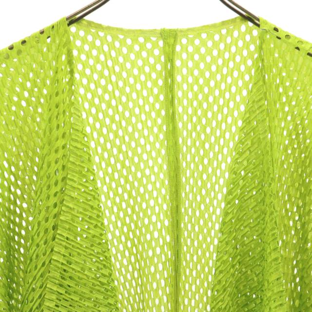 PLEATS PLEASE プリーツプリーズ 日本製 長袖 メッシュ ブラウス 5 イエローグリーン レディース
