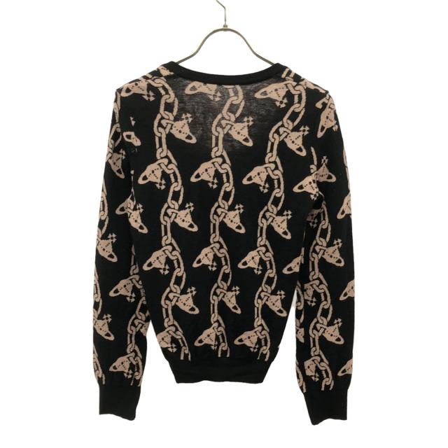 中古】ルシアンペラフィネ ニットカーディガン 長袖 Vネック ボーダー