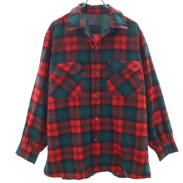 PENDLETON ペンドルトン 長袖 ウールシャツ 青系 シャドウチェック (XL) 大きいサイズ D2535