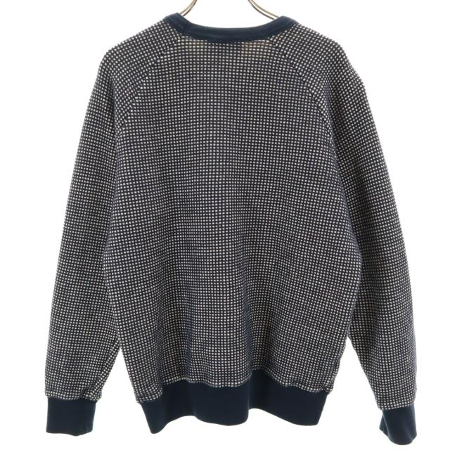 MAISON KITSUNE メゾンキツネ ポルトガル製 長袖 ワッフル ニット XS ネイビー メンズ_1
