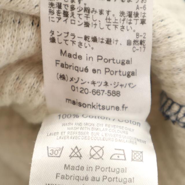 MAISON KITSUNE メゾンキツネ ポルトガル製 長袖 ワッフル ニット XS ネイビー メンズ_8