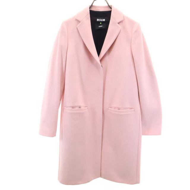 MSGM エムエスジーエム イタリア製 チェスターコート 40 ピンク レディース