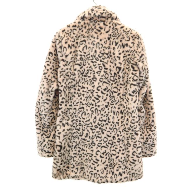 GUESS レオパード柄 ファーコート GYDA スライバーチェスターコート F 