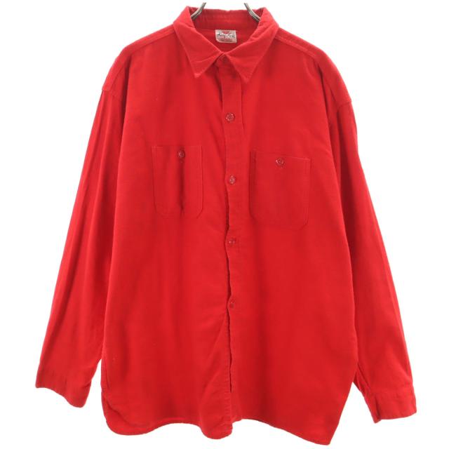 King Kole キングコール 50s 60s ヴィンテージ 長袖 コットン ネルシャツ レッド メンズ