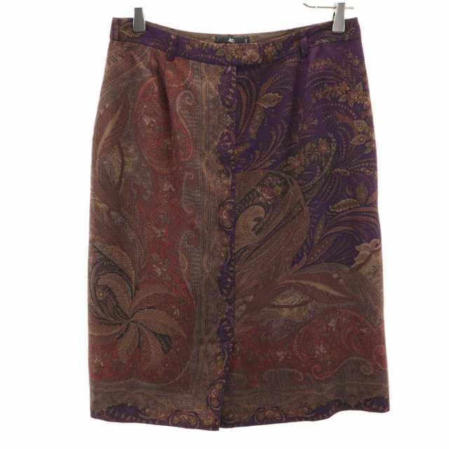 ETRO エトロ スカート ペイズリー柄 プリント 大きいサイズ LL