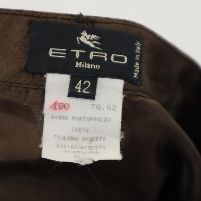 ETRO エトロ イタリア製 総柄 ミモレ丈 タイトスカート 42 パープル レディース