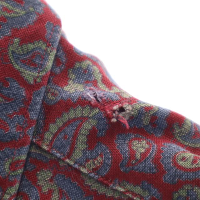 McGregor マクレガー 60s ヴィンテージ USA製 ペイズリー柄 長袖 ボタンダウンシャツ M バーガンディ メンズ McGregor マクレガー 60s ヴィンテージ USA製 ペイズリー柄 長袖