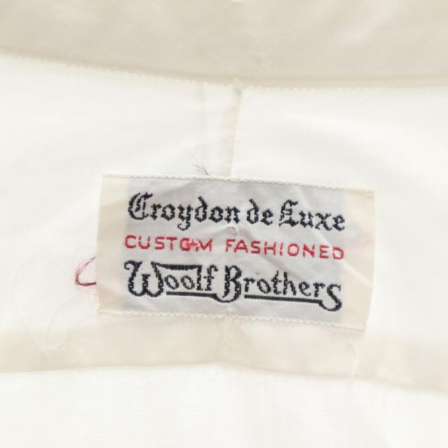 Croydon de Luxr Woolf Brothers 60s ヴィンテージ 長袖 フリル シャツ ホワイト メンズ_9