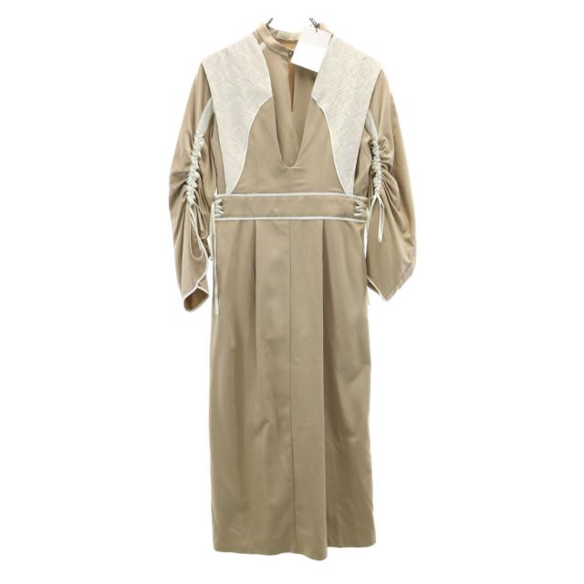 PUBLIC TOKYO パブリックトウキョウ 未使用 日本製 長袖 レイヤード セットJQ ワンピース FREE ベージュ レディース