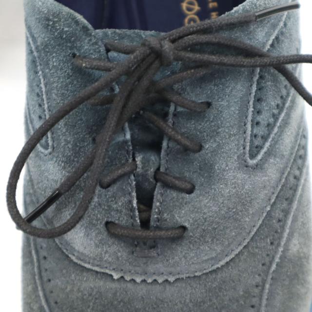 COLE HAAN コールハーン ゼログランド ウィング オックスフォード スエード レザーシューズ 7 1/2M ネイビー C28205 メンズ_7