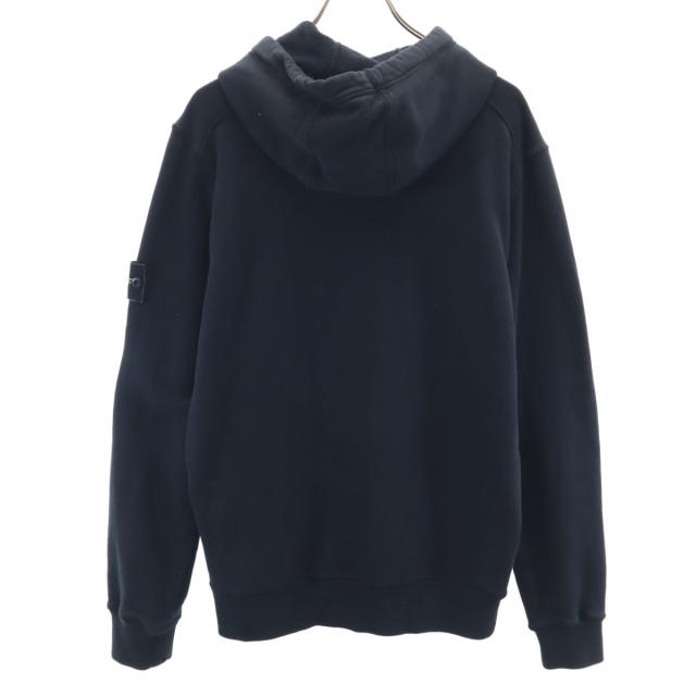 STONE ISLAND ストーンアイランド ルーマニア製 長袖 パーカー M ブラック 裏起毛 メンズ
