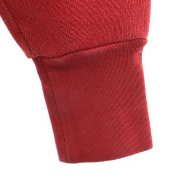 BALENCIAGA バレンシアガ 18AW ポルトガル製 長袖 ロゴプリント パーカー XS レッド WFP 裏起毛 メンズ_3