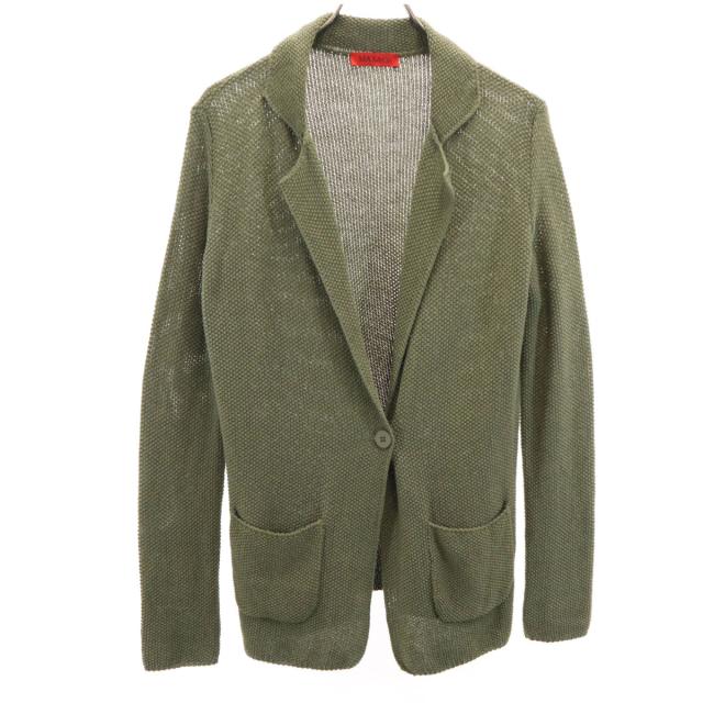 MAX&CO マックスアンドコー 長袖 ニットカーディガン S カーキ レディース