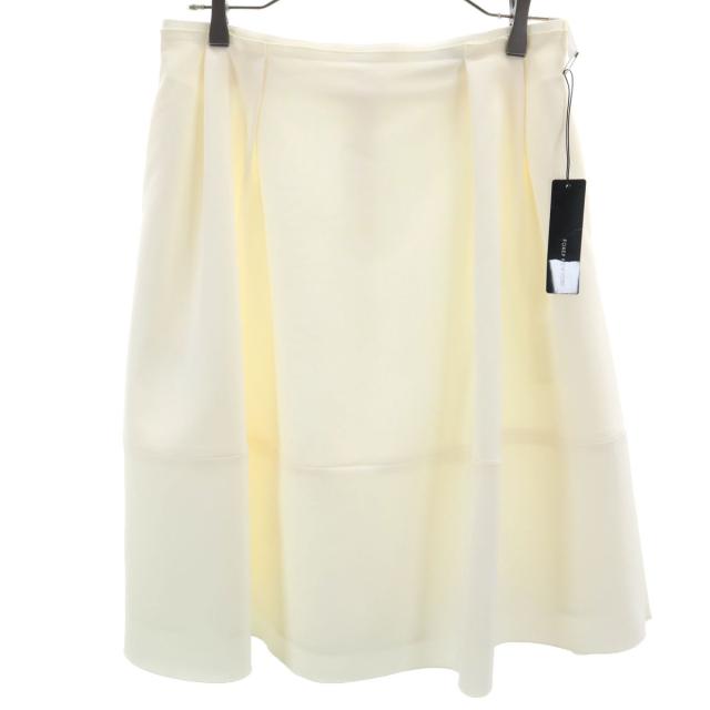 FOXEY NEW YORK フォクシーニューヨーク 日本製 ミディ丈 フレアスカート 40 ホワイト レディース