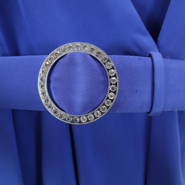 GIVENCHY HI FORMAL ジバンシィ ハイフォーマル 90s オールド 長袖 ワンピース 10 パープルブルー系 レディース GIVENCHY HI FORMAL ジバンシィ ハイフォーマル 90s オールド 長袖