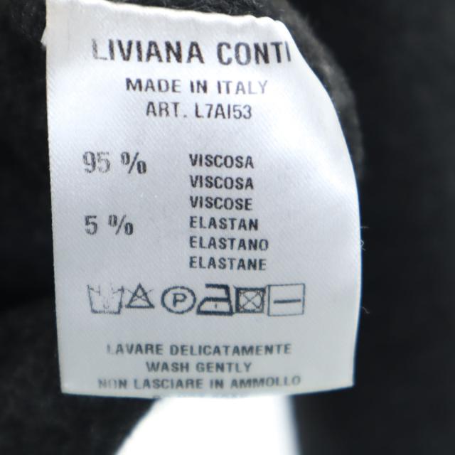 LIVIANA CONTI リビアナコンティ 長袖 天竺 ジャージー生地 チュニック 44 チャコールグレー レディース_9