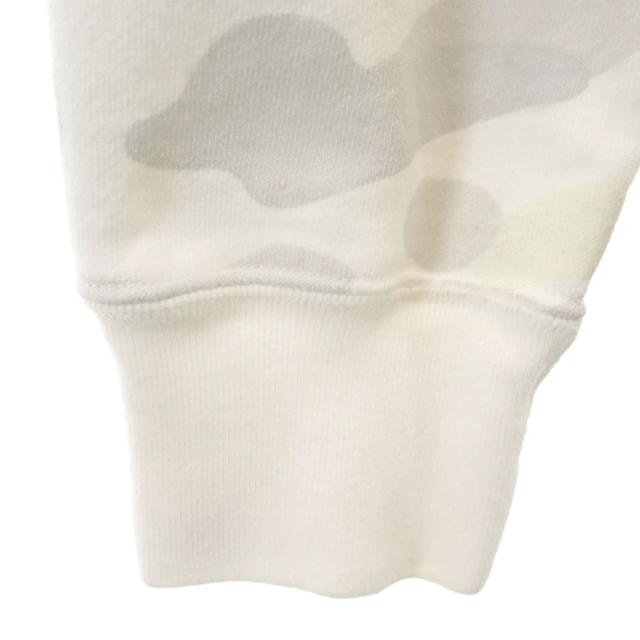 A BATHING APE アベイシングエイプ 日本製 蓄光 長袖 スウェットパーカー M ホワイト メンズ_2