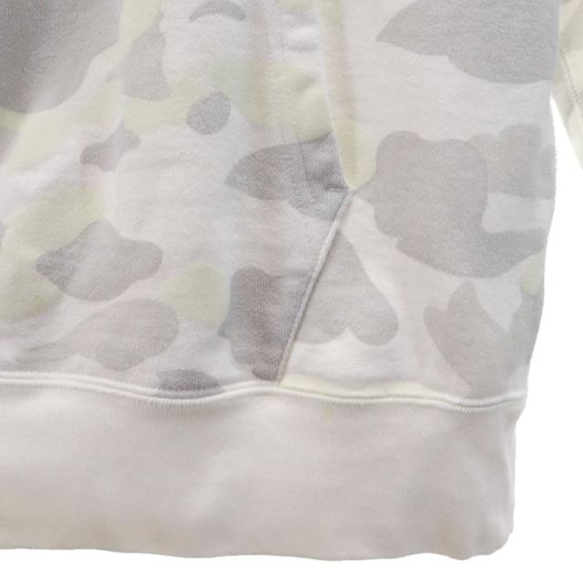 A BATHING APE アベイシングエイプ 日本製 蓄光 長袖 スウェットパーカー M ホワイト メンズ_7