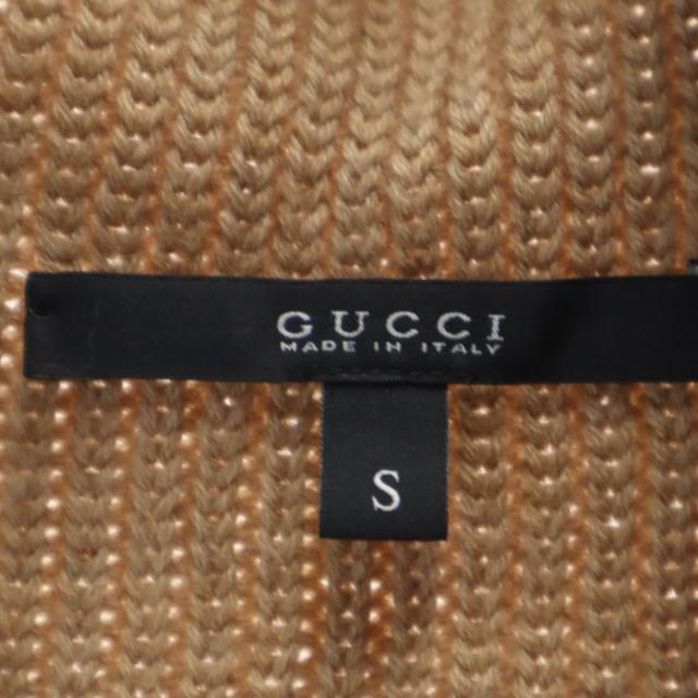 GUCCI グッチ イタリア製 ウールブレンド 長袖 モックネック セーター S ベージュ メンズ_7