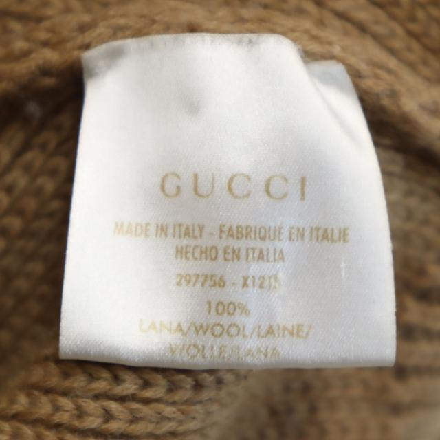 GUCCI グッチ イタリア製 ウールブレンド 長袖 モックネック セーター S ベージュ メンズ_8