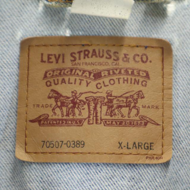 Levi’s リーバイス 90s 70507-0389 オールド デニムジャケット XL ウォッシュブルー ジージャン トラッカー メンズ_9