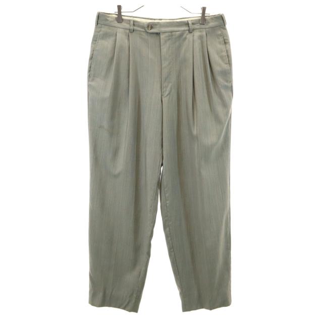 VINTAGE ヴィンテージ 70s チェック柄 スラックスパンツ グレー タック メンズ